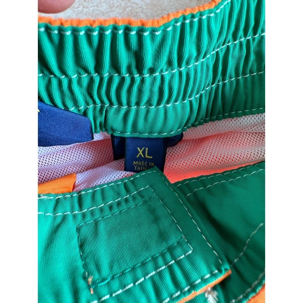 Polo Ralph Lauren Nylon swim Trunks‎ shorts Orange neon Men size XL